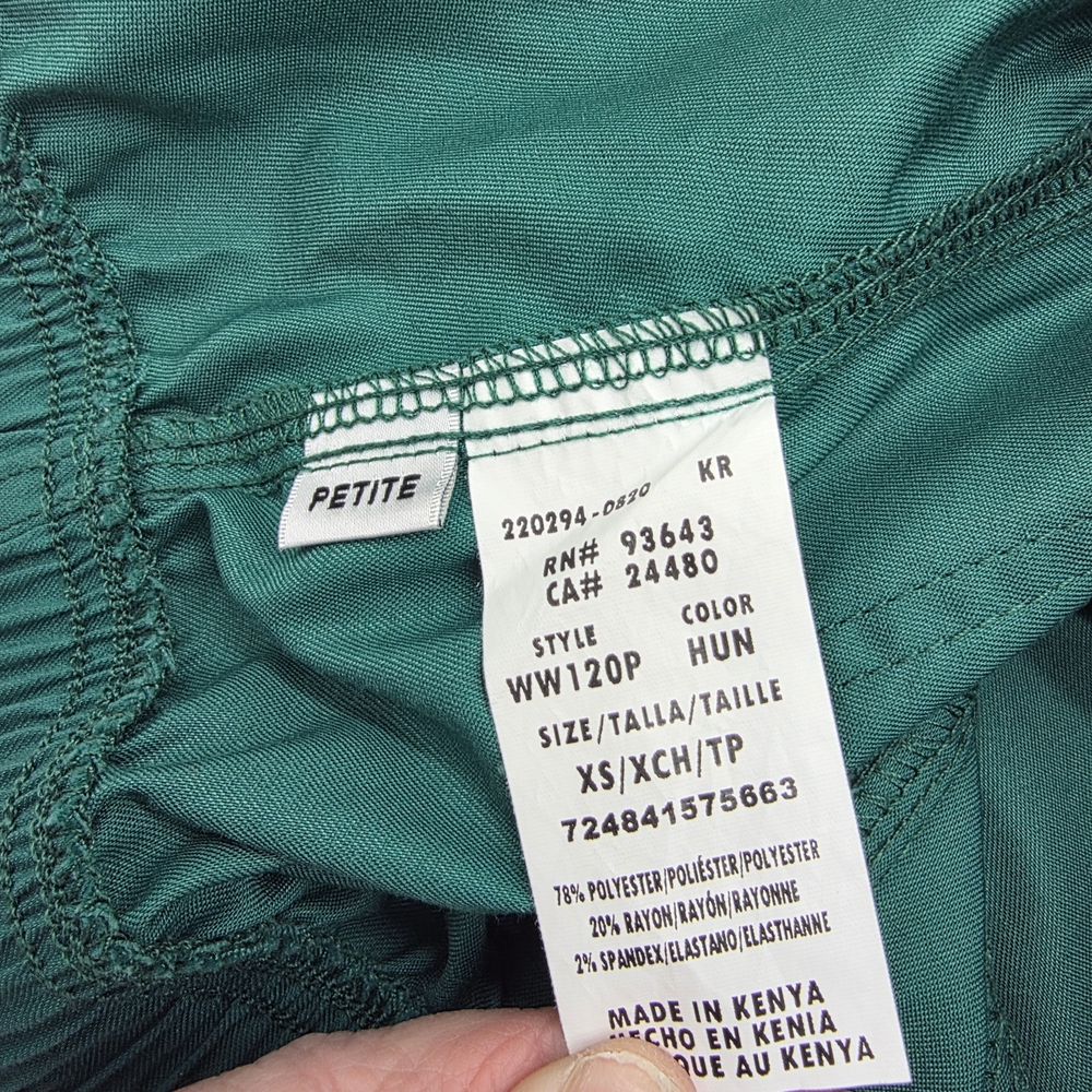 Hunter Green Women's Scrub Set Cherokee Workwear Ladies Top Pants XS Extra Small - Picture 10 of 10